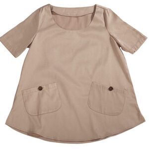 Top Tunic Blouse Scrub with Pockets
